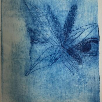 Printmaking titled "Au travers" by Céline Foussadier, Original Artwork, Paper