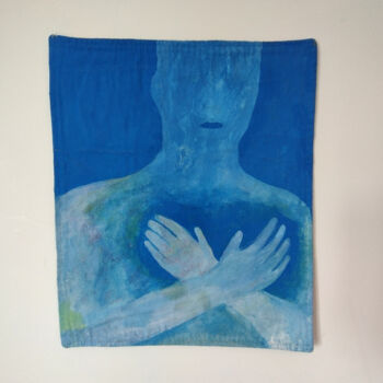 Painting titled "Pleine lune " by Charlotte Denamur, Original Artwork, Acrylic