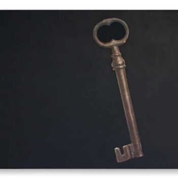 Painting titled "My key" by Anne  Deleporte, Original Artwork, Paper