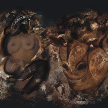 Photographie intitulée "La Belle et la Bête " par Jean Leclair, Œuvre d'art originale, Plastique