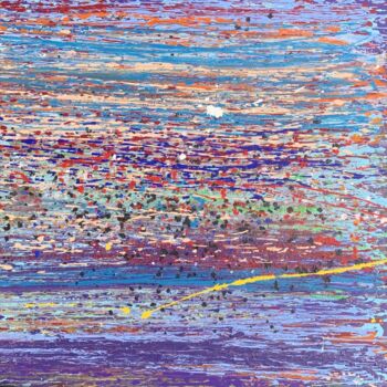 Painting titled "Comète " by Norbert Engel, Original Artwork, Acrylic