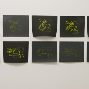 Dessin intitulée "Manoeuvres" par Charlotte Morabin, Œuvre d'art originale, Sérigraphie