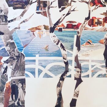 Collages intitulée "Biarritz, le recoin…" par Marc Raynaud, Œuvre d'art originale, Collages
