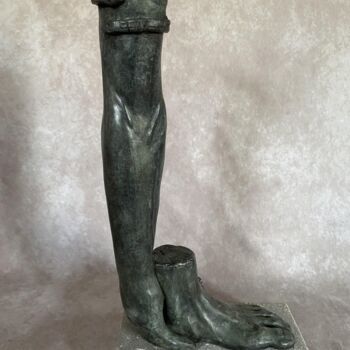 Sculpture titled "La légende du talon…" by Jean Gabriel Mondié, Original Artwork, Bronze