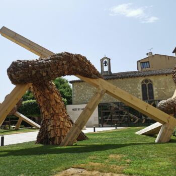 Sculpture titled "Colonies" by Simon Augade, Original Artwork, Wood
