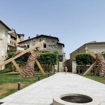 Sculpture titled "Colonies" by Simon Augade, Original Artwork, Wood