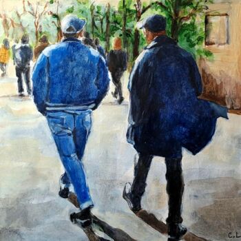 Peinture intitulée "Marche" par Carole Leprince, Œuvre d'art originale, Acrylique