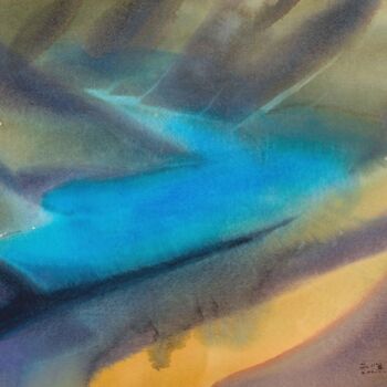 Schilderij getiteld "Impression of Tibet…" door Hongfeng Guo, Origineel Kunstwerk, Acryl
