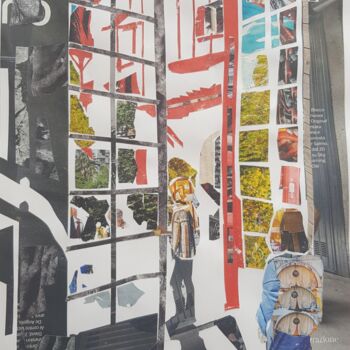 Collages intitulée "En passant par Arna…" par Marc Raynaud, Œuvre d'art originale, Collages