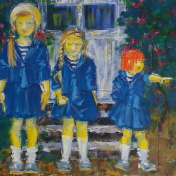 Painting titled "Trinité 1" by Ludmila Ternano Dolgova, Original Artwork, Oil