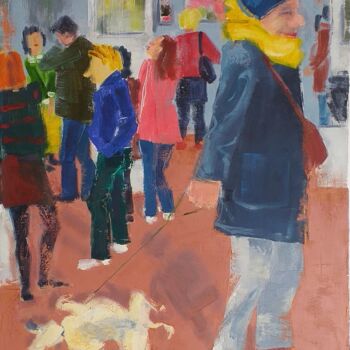 Painting titled "Au vernissage" by Ludmila Ternano Dolgova, Original Artwork, Oil