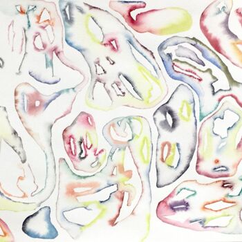 Painting titled "Contours du vide (I…" by Mathilde Séguis, Original Artwork, Watercolor