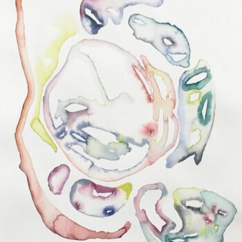Painting titled "Contours du vide (I…" by Mathilde Séguis, Original Artwork, Watercolor