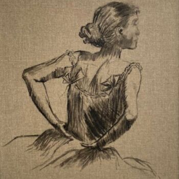 Painting titled "La Danseuse de Degas" by Laurène Hillion, Original Artwork
