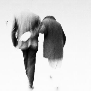 Photographie intitulée "couple rome " par Dominique Cahier, Œuvre d'art originale, Papier