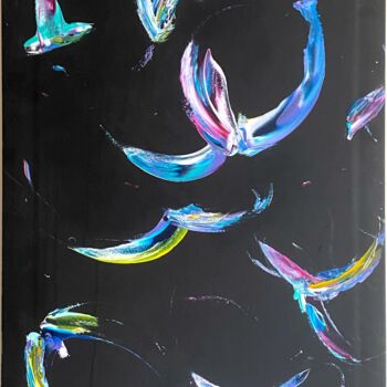 Painting titled "Fond" by Hugo Morata, Original Artwork, Acrylic