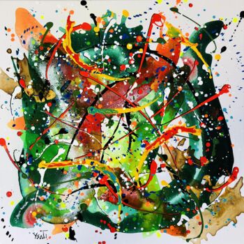 Painting titled "UnderWater V-5" by Ysati, Original Artwork, Acrylic