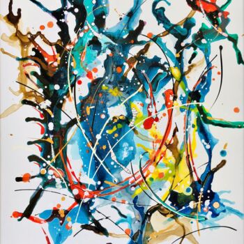 Peinture intitulée "UnderWater IV" par Ysati, Œuvre d'art originale, Acrylique