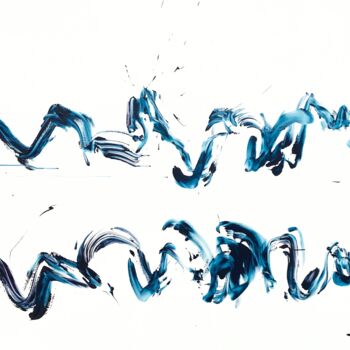 Painting titled "Traces et écritures…" by Ludovic Pessin, Original Artwork, Acrylic