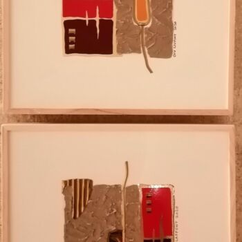Painting titled "Diptique matera" by Guy Laffont, Original Artwork, Wood