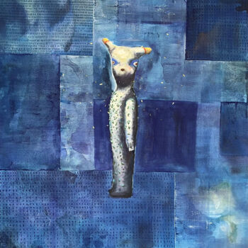 Painting titled "Ao," by Daijiro Hama, Original Artwork, Acrylic