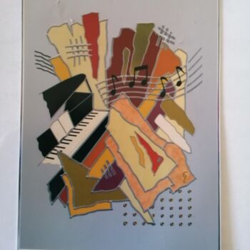 Peinture intitulée "Pianobar" par Guy Laffont, Œuvre d'art originale, Aluminium