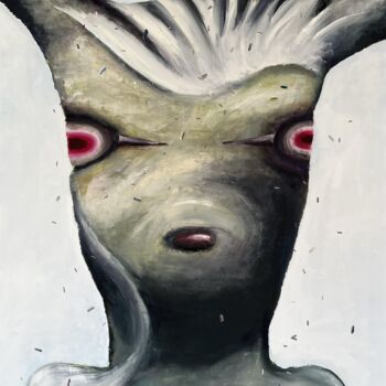 Painting titled "Portrait of figure " by Daijiro Hama, Original Artwork, Acrylic