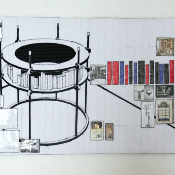 Textile Art titled "La bibliothèque des…" by Corentin Leber, Original Artwork, Textile fiber