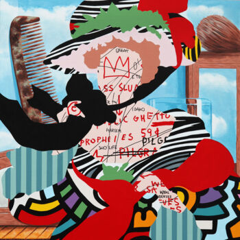 Painting titled "Le féminin l’emporte" by Speedy Graphito, Original Artwork, Acrylic