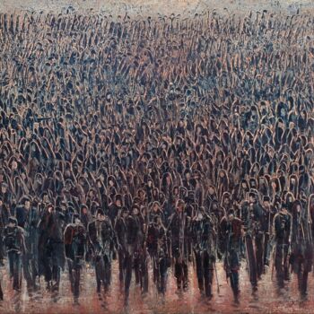 Painting titled "Sans titre" by Manouchehr Niazi, Original Artwork, Oil