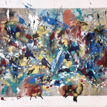 Pittura intitolato "Energie" da Véronique Denis, Opera d'arte originale, Acrilico Montato su Telaio per barella in legno