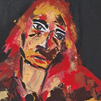 Peinture intitulée "Tristesse du clown" par Jean Marc Bramy, Œuvre d'art originale, Acrylique