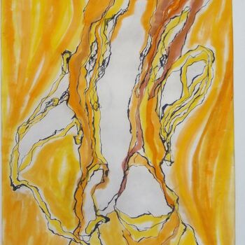 Gravures & estampes intitulée "Espace" par Vally Nico, Œuvre d'art originale, Gravure