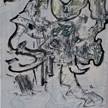 Painting titled "Tête d'hoplite" by Jean Marc Bramy, Original Artwork, Acrylic
