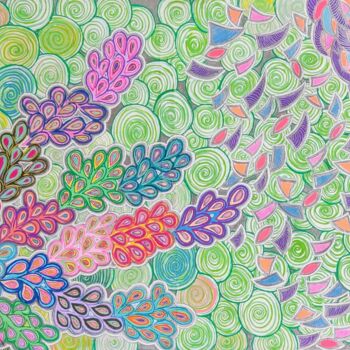 Painting titled "SOUFFLE" by Pearl Street Art, Original Artwork, Acrylic