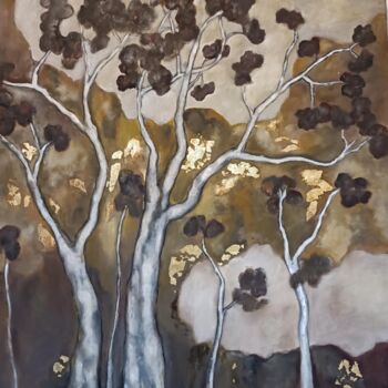 Painting titled "Eden" by Annie Monnerie Goarin, Original Artwork, Metals