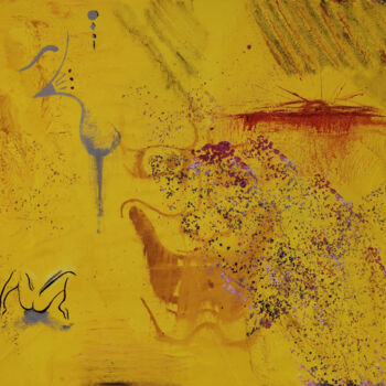 Painting titled "Jour 7" by Theo Fiquemont, Original Artwork, Oil
