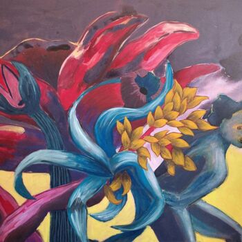 Painting titled "Shelter 2" by Delphine Epron, Original Artwork, Acrylic