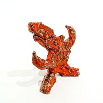 Sculpture titled "Trotsko" by Jannes Van Arkel, Original Artwork, Clay