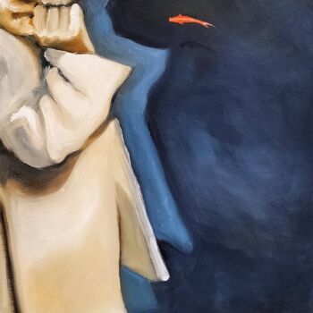 Painting titled "A la noce" by Laurence  Ory, Original Artwork, Fabric