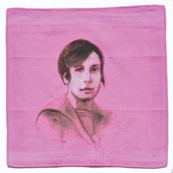 Painting titled "Marie " by Laurence  Ory, Original Artwork, Fabric