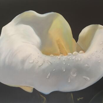 Painting titled "(17)Arum artificiel…" by Sylvainollivier, Original Artwork, Oil