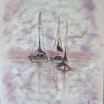 Painting titled "3 Plénitude N°1" by Sp, Original Artwork, Oil