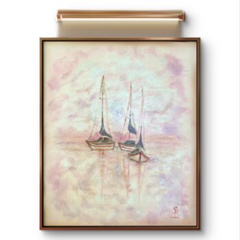 Painting titled "3 Plénitude N°2" by Sp, Original Artwork, Oil