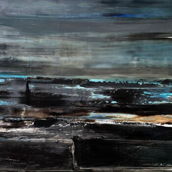 Painting titled "Marée noire" by Laurent Bibas , Original Artwork, Oil
