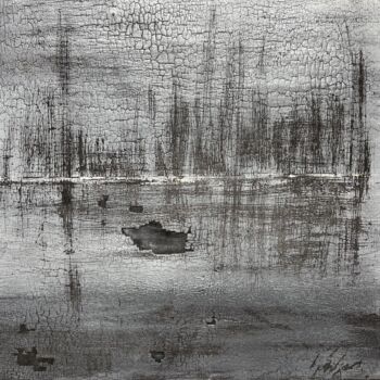 Painting titled "Le Lac" by Laurent Bibas , Original Artwork, Oil