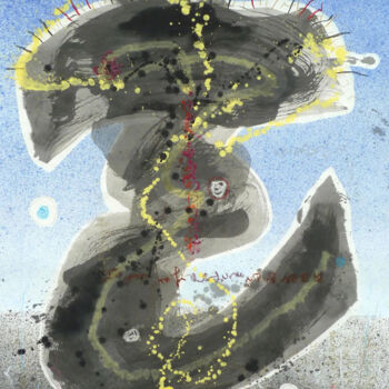 Drawing titled "Signs I" by Christophe Tissot, Original Artwork, Ink