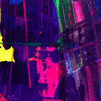 Painting titled "Inlay-1" by Hongfeng Guo, Original Artwork, Acrylic