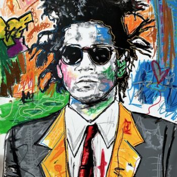 Painting titled "BASQUIAT" by Zoulliart, Original Artwork, Acrylic