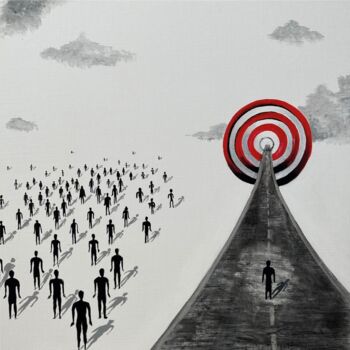 Drawing titled "Stay Focus" by Zoulliart, Original Artwork, Analog Print